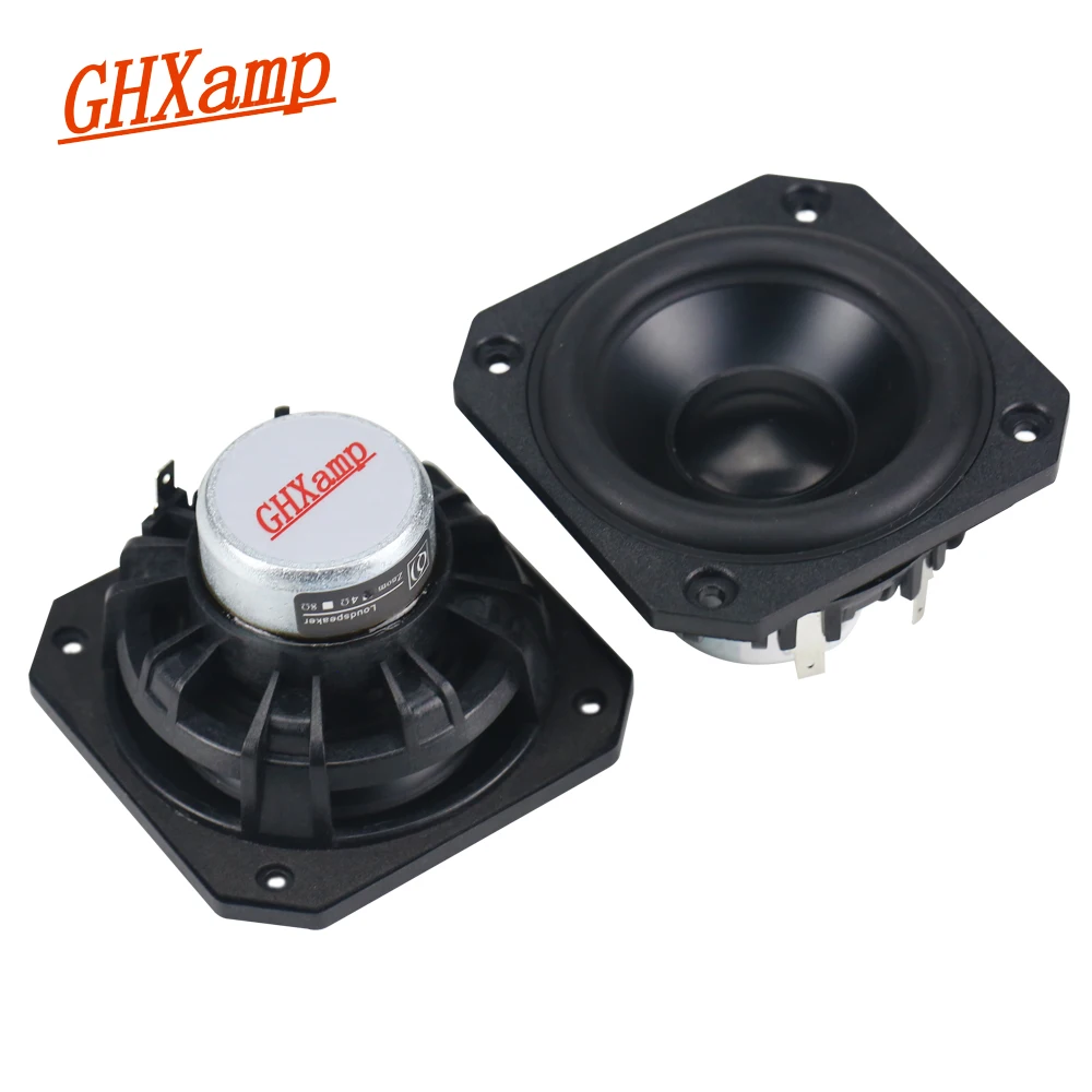 GHXAMP неодимовый магнит 3 дюймов полный спектр Динамик 4ohm 25 Вт HIFI портативный компьютер Динамик s анодированный Алюминий 2 шт