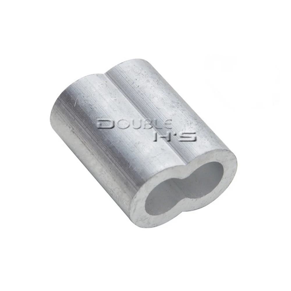 

50pcs/lot 6mm Aluminum Cable Crimps Sleeves Rope Clip Fittings Loop Sleeve