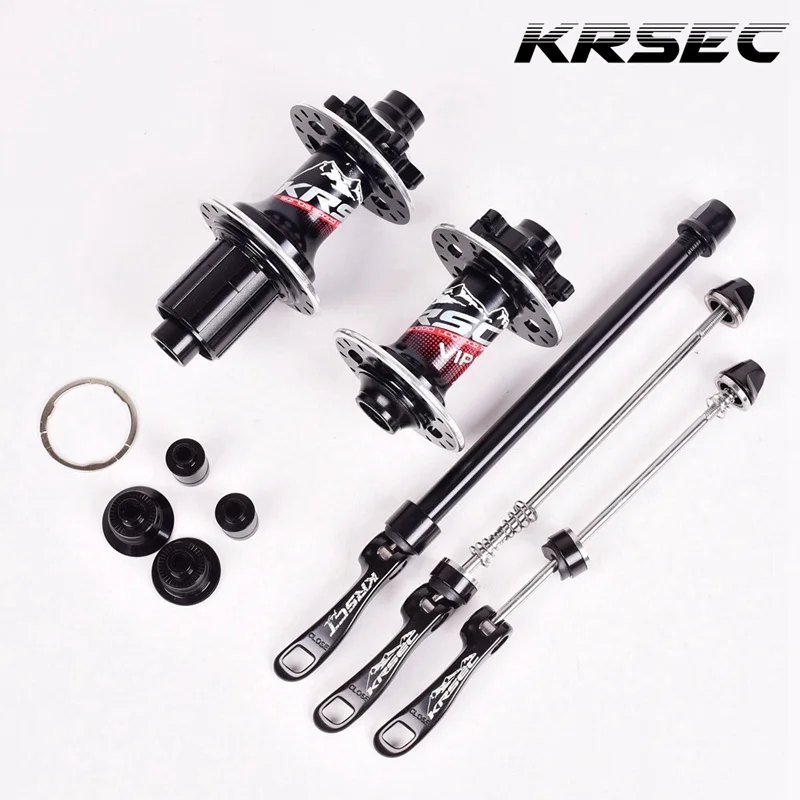 KRSCT 32H MTB велосипедная Дисковая тормозная ступица 5 подшипников 6 Pawls 72 клика ступицы QR через ось быстрый выпуск для AM FR горный велосипед - Цвет: Black Full Set