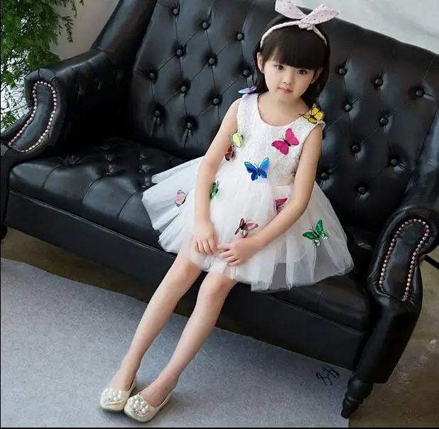 Летнее платье для маленьких девочек одежда с цветочным узором нарядные платья