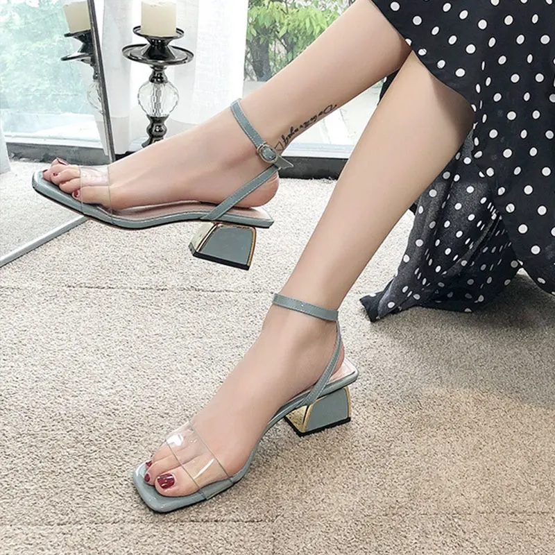 Летние женские босоножки коллекция 2019 года Zapatos De Mujer Прозрачная женская обувь из