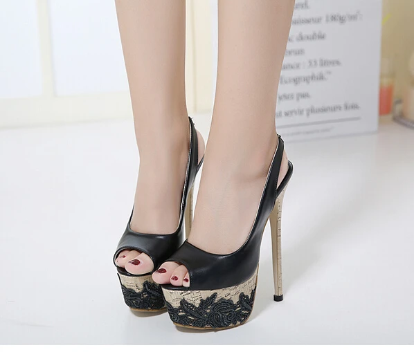 2017 Летняя Мода Женщины Сандалии Открытым Носком Супер Высокие Каблуки Свадебные