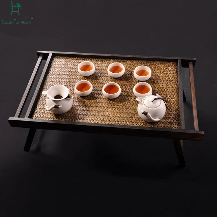 

Louis Fashion tea table creative personality, small simple antique solid wood