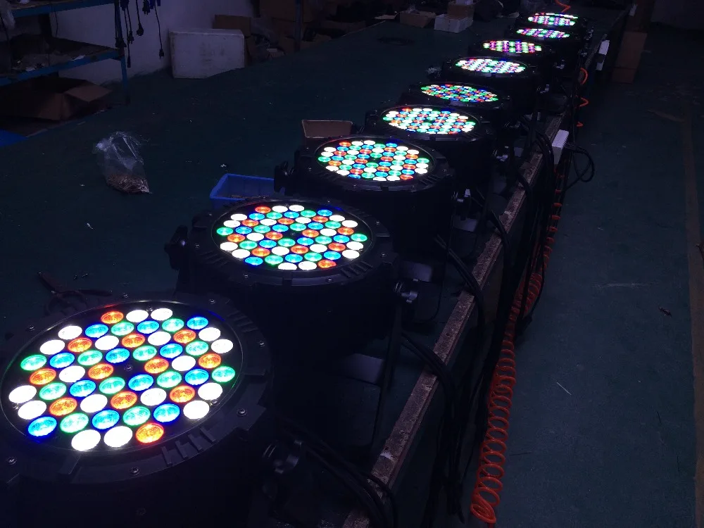 54x3W алюминиевый Тонкий театральный сценический свет с dmx512 LED плоский Par DJ Led Луч