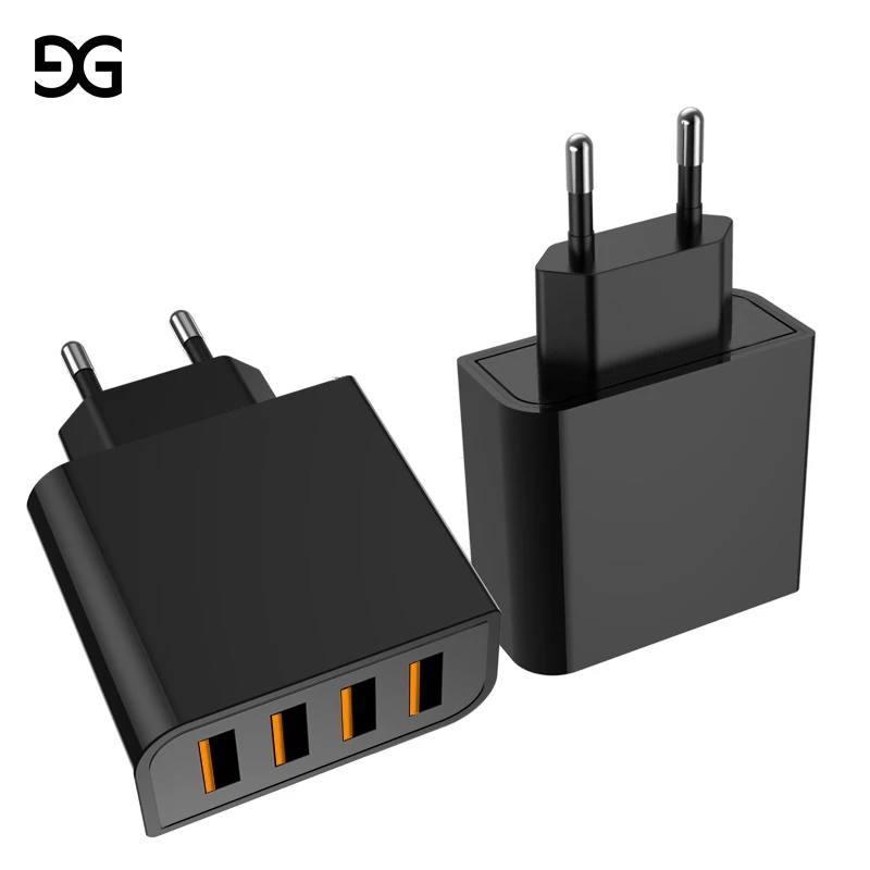 Сетевое зарядное устройство с 4 USB портами и поддержкой быстрой зарядки|Зарядные