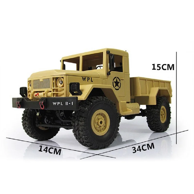 1/16 военный Радиоуправляемый грузовик 2 4G четыре колеса WPLB 14 внедорожный
