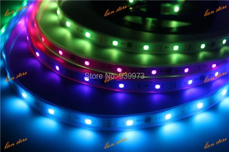 5 м ws2811 50 ICs 5050 цифровая RGB полоса 150 Led IP67 трубка Водонепроницаемая 12V Светодиодная