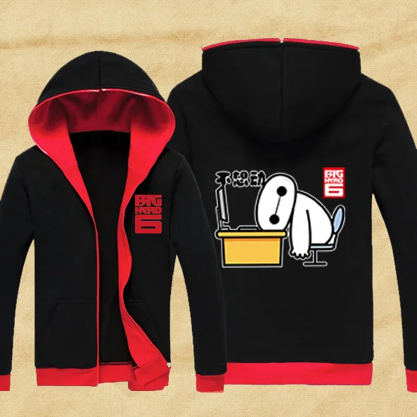 Толстовка с капюшоном Big Hero 6 аниме Baymax толстовка милый робот флисовое пальто