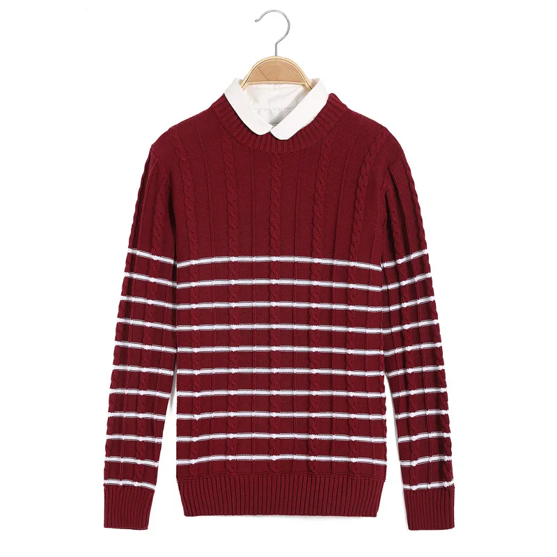 Новый модный мужской свитер повседневные пуловеры вязаные свитера Мужская