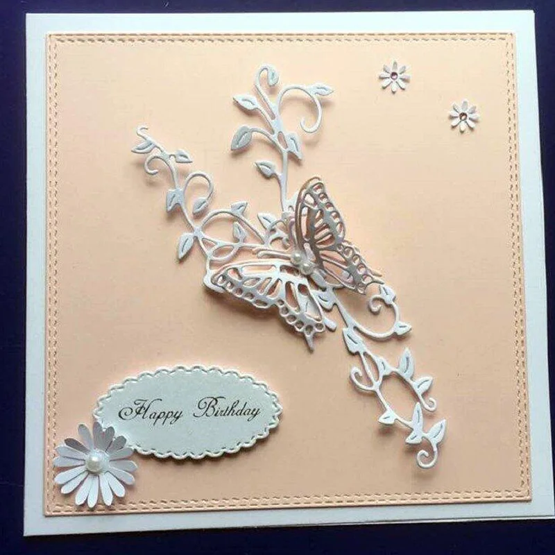 Штампы и штампы кружевные листья ветка для скрапбукинга металлические изделия