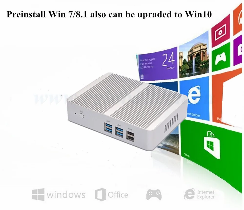Самый дешевый Intel Core i3 6100U i3 5005U Мини ПК Windows 10 HTPC minipc HDMI VGA DDR4 2GHz 520/5500 графика 4K Barebone компьютер