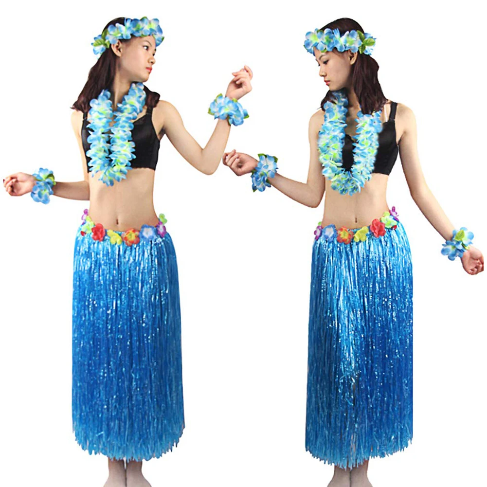 5 шт./компл. Женская Гавайская Юбка повязка на голову модное ожерелье браслет |