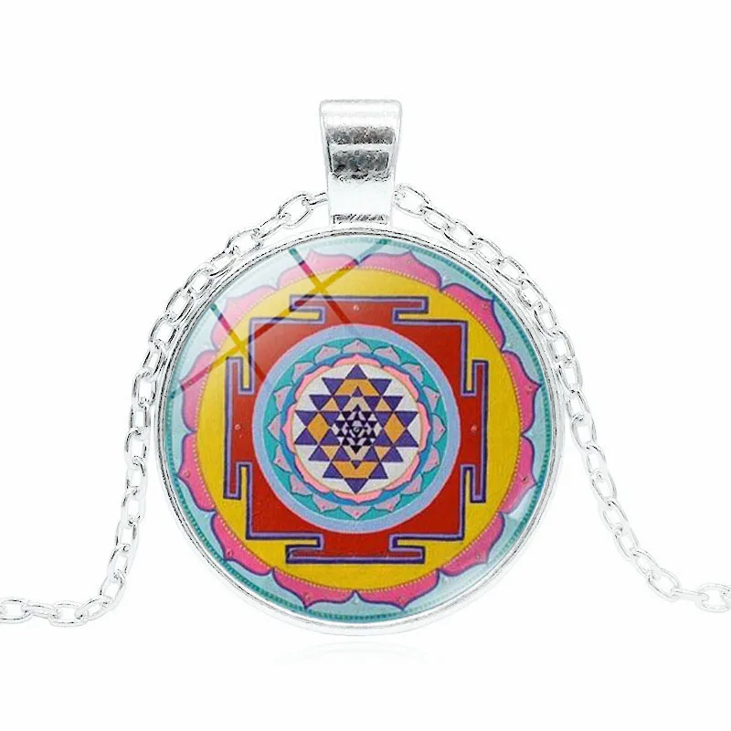XUSHUI XJ SriYantra ожерелья для женщин духовные ювелирные изделия стеклянный купол