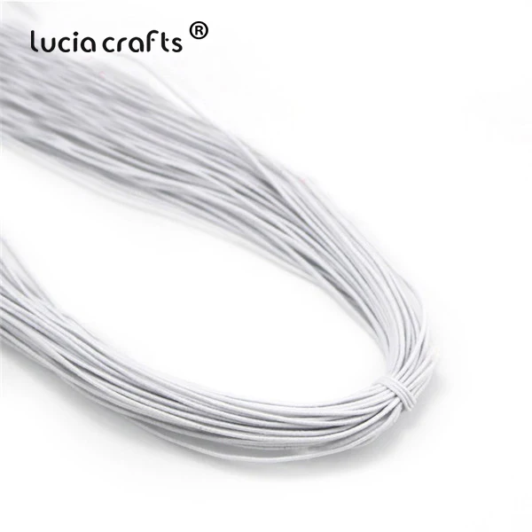 Lucia crafts 25 ярдов/пачка 0,8 мм бисер эластичный стрейч шнур бусины шнур веревка Бисер для браслета I0701 - Цвет: C13 White