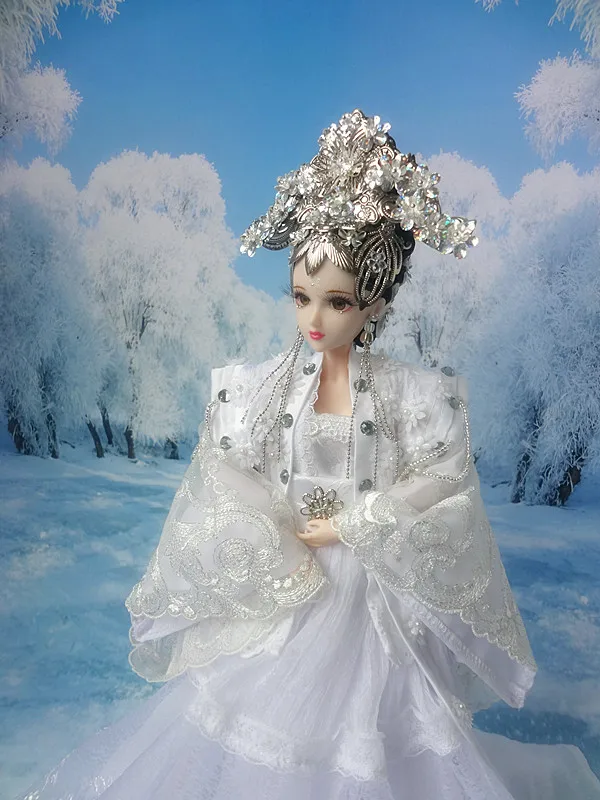 1/6 1" Коллекционные китайские куклы традиционная девочка кукла Этнические куклы игрушки персонажи фильма Модель w/древний костюм платье
