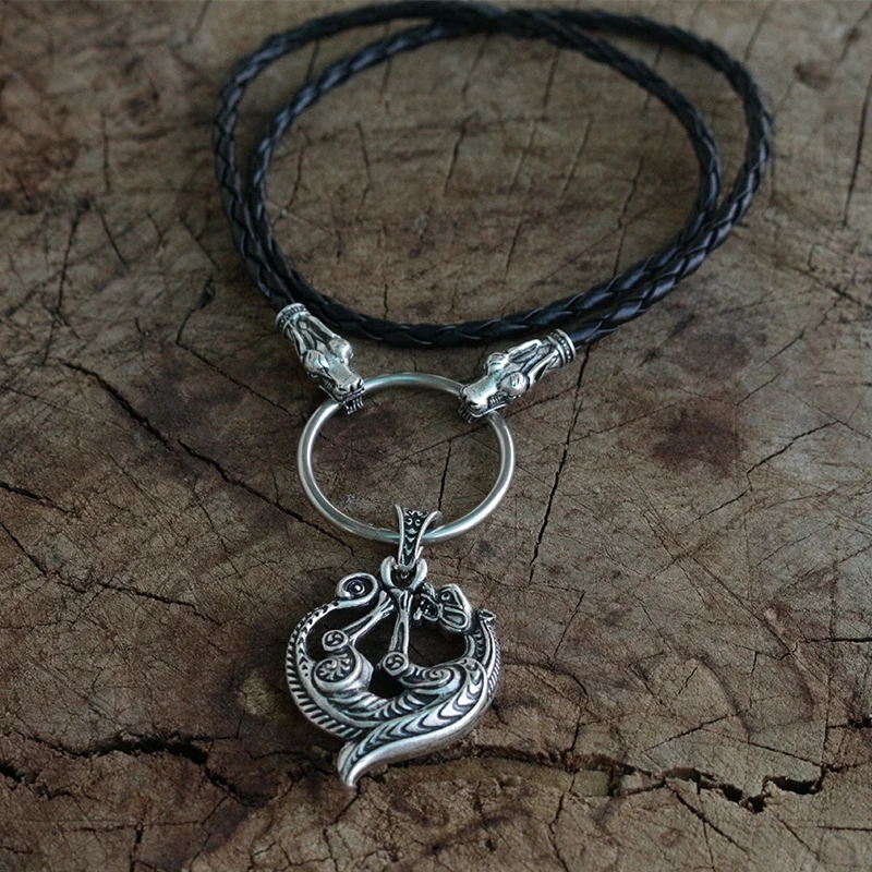 Мужской кулон в стиле викингов celt ожерелье с подвеской виде головы волка цепь