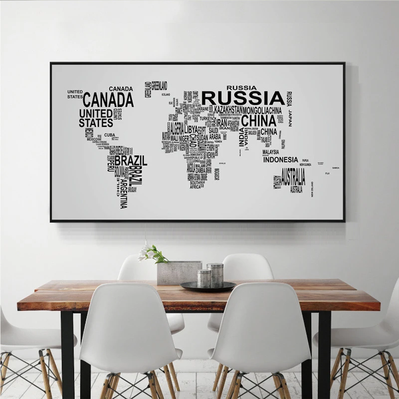 Современная Радужная Коралловая карта мира HAOCHU декоративная живопись