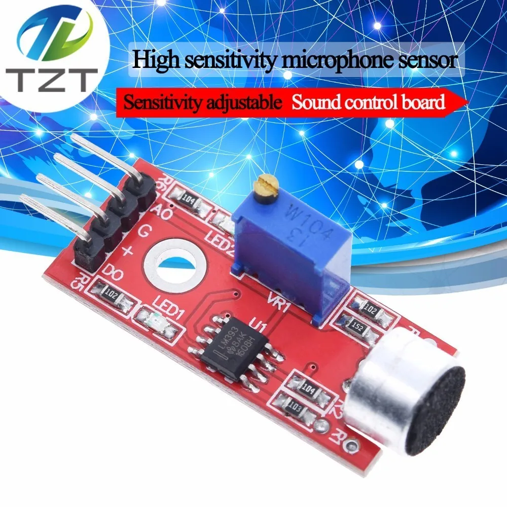 Высокочувствительный звуковой модуль датчика микрофона для AVR PIC KY 037|microphone