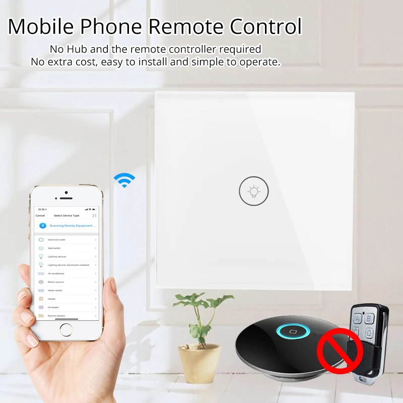 США ЕС Великобритания WiFi Smart стены сенсорный выключатель разъем мобильное