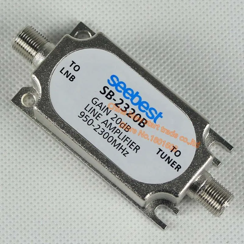 Усилитель линии спутникового сигнала 950-2300MHz Gain 20dB IN-line f type Разъем усилитель сигнала для спутникового радиочастотного коаксиального разъема