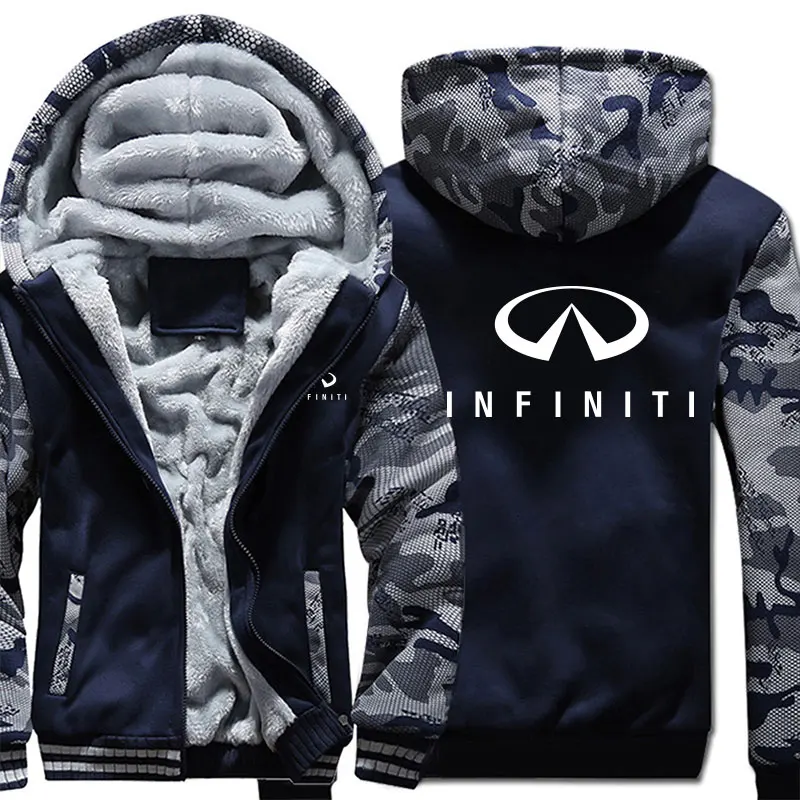 Мужские толстовки, цветные утепленные толстовки Infiniti, теплые куртки, мужские повседневные пальто на молнии, зимняя новая одежда - Цвет: 1