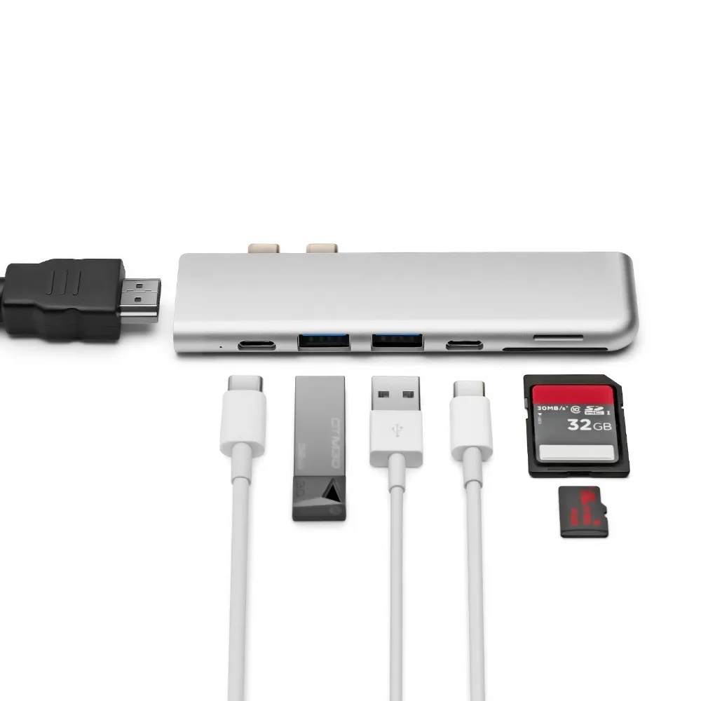 Мультипортовый адаптер MINIX NEO для зарядки Thunderbolt 3 с 2 портами USB 0 и выходом HDMI usb хаб