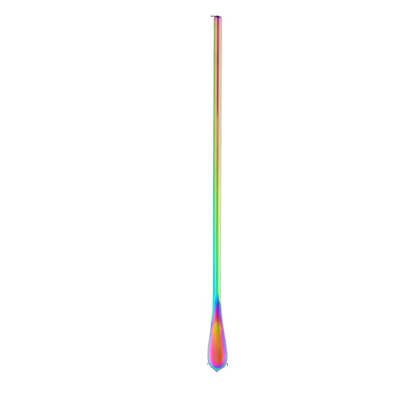 rainbow Стиль, красочные кофейные ложки из нержавеющей стали, ложка для перемешивания коктейлей, 13/22, 5 см, ложки для смешивания напитков, для кухни, кафе, бара, инструмент - Цвет: rainbow