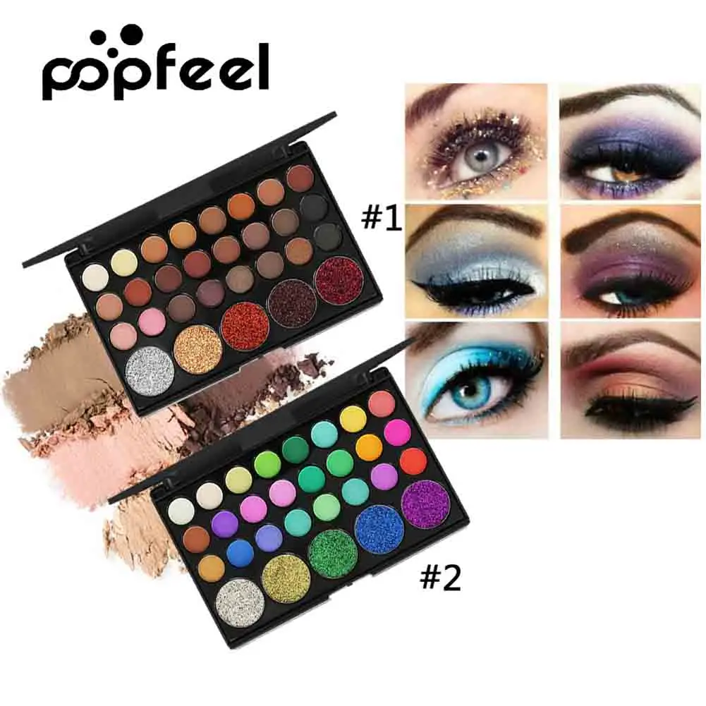 29 Colors Eyeshadow Palette Waterproof Cosmetics Shiny Eye Shadow Powder Eyes Makeup Tool MSI-19 |