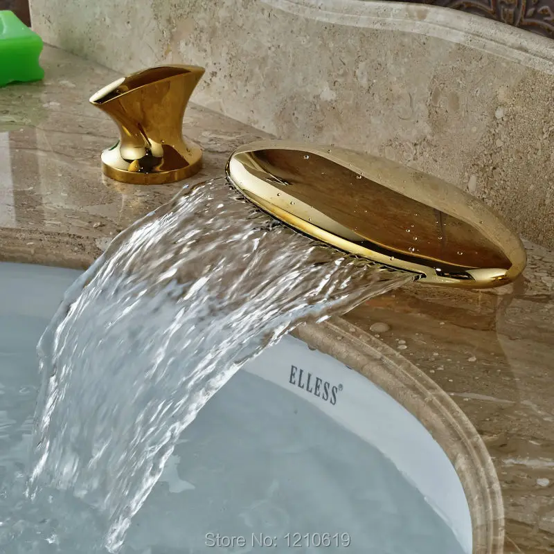 3 шт. смеситель для раковины в ванной комнате с двумя ручками|water tap|faucet goldfaucet bathroom
