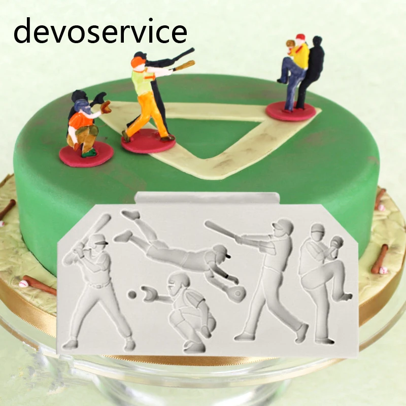 Бейсбольная спортивная форма для 3D футбола мыла силиконовые формы помадки
