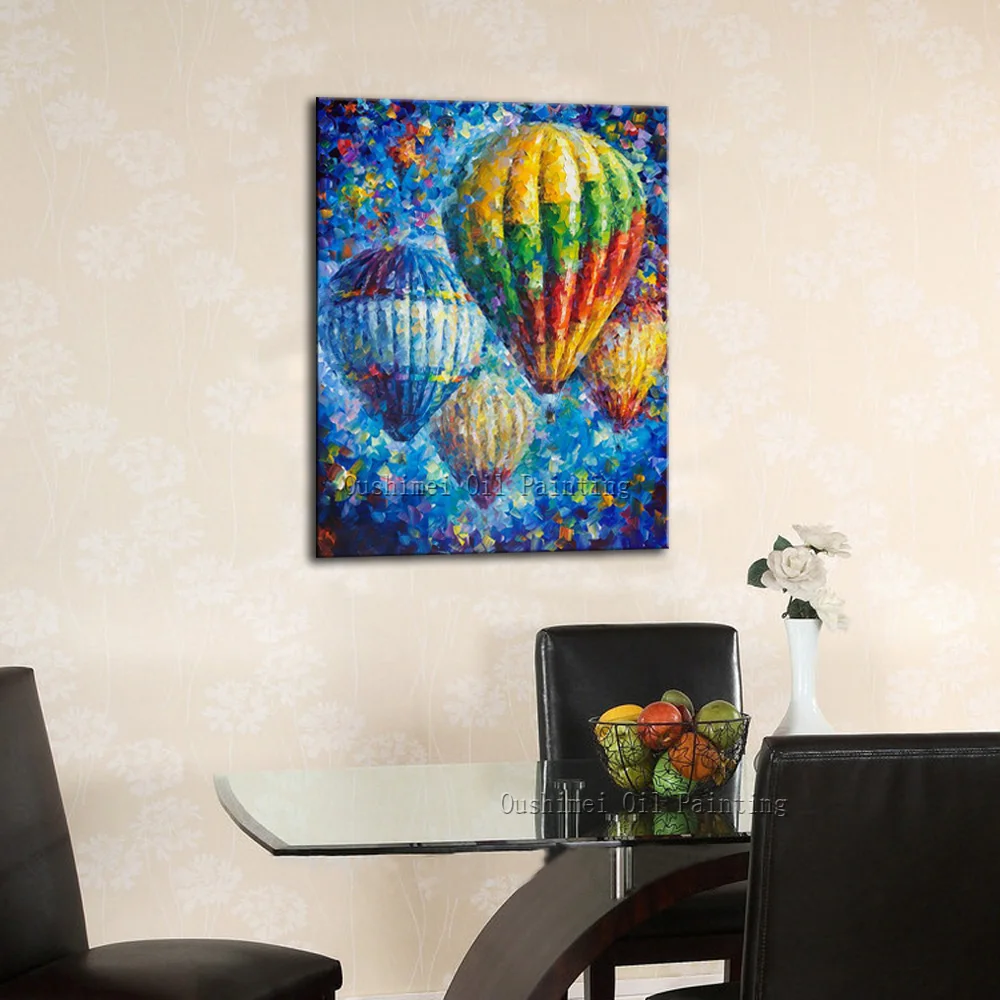 Чистая ручная роспись абстрактный огненный шар картина маслом для украшения