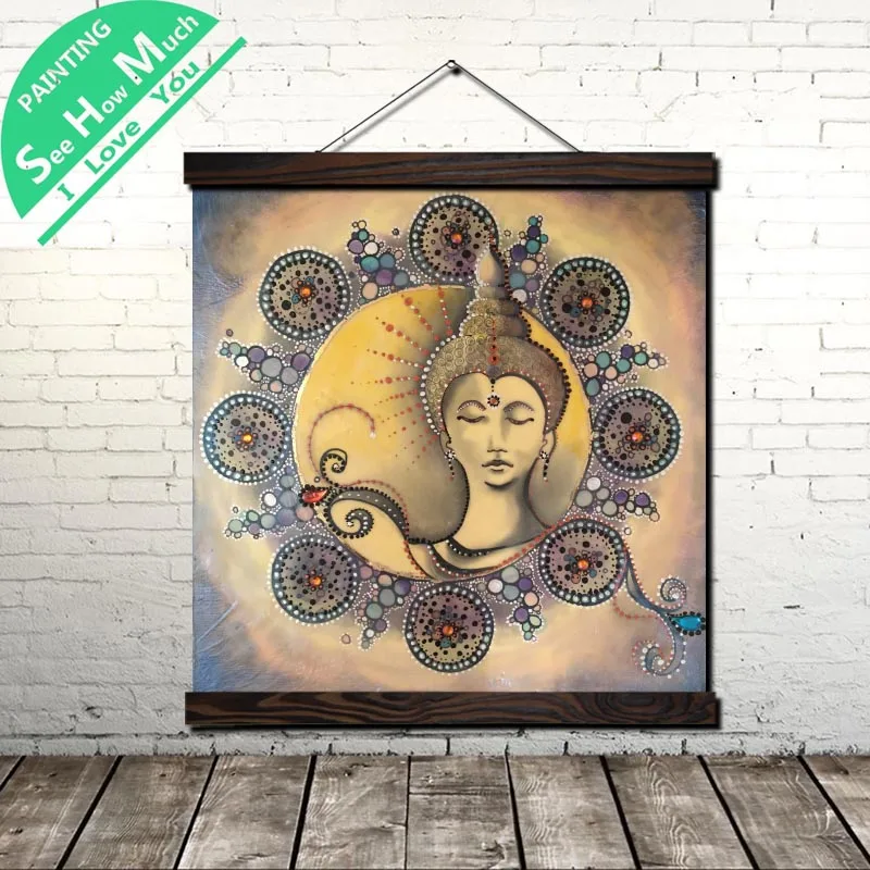 

Мандала с Буддой древняя картина свиток на холсте ВИНТАЖНЫЙ ПЛАКАТ и принты Настенная картина Декор для гостиной фермерского дома