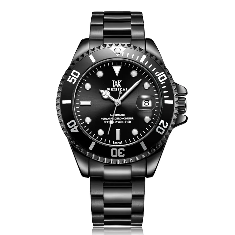 6 Montre homme роскошные часы из нержавеющей стали мужские Золотые спортивные автоматические механические наручные часы 200 м водонепроницаемые для плавания - Цвет: 6