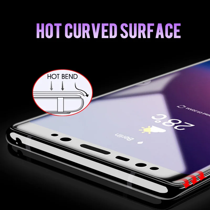 Изогнутая Защитная пленка для Samsung Galaxy S10 S8 S9 Plus Note 9 8 S7 S6 Edge из закаленного