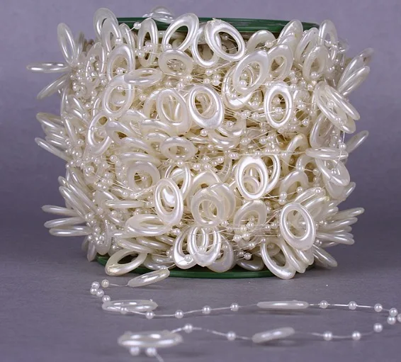 2 ярда хрустальных бусин гирлянда Жемчужная Нить акриловая Хрустальная бусина