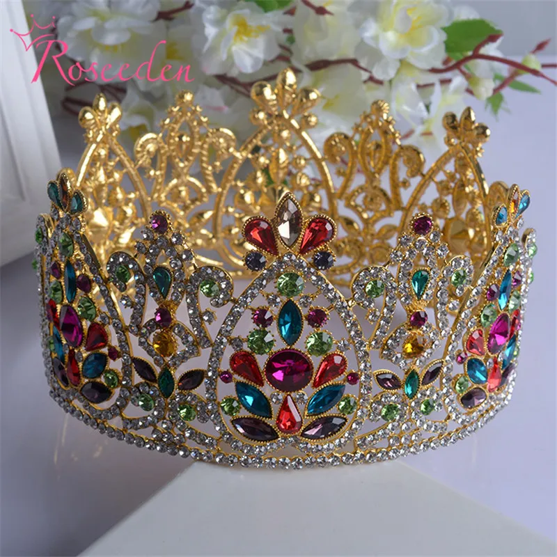 Серебряные и золотые Элегантные Роскошные головные уборы с короной для невесты