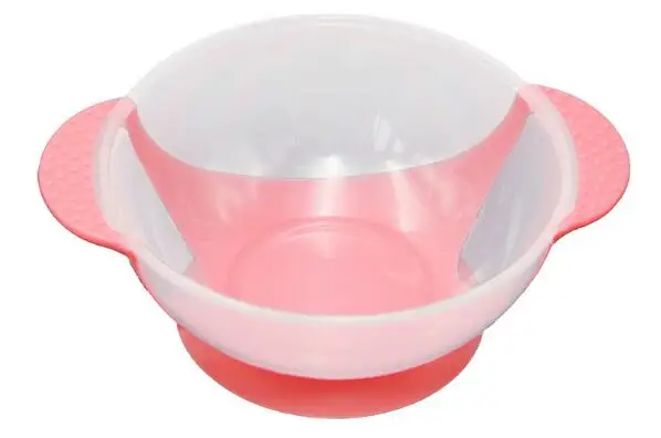 Pink Детские столовые приборы 3 шт./компл. чаша для присоски посуда ложка с датчиком температуры детское питание для кормления безопасная миска посуда - Цвет: Pink