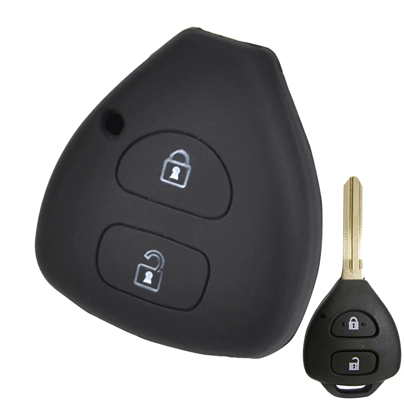 model 1 Силиконовый чехол для ключей от машины для Toyota Camry Corolla Prado Landcruiser RAV4 Yaris Auris Highlander 4-Runner Vios чехол дистанционного брелока - Название цвета: model 1