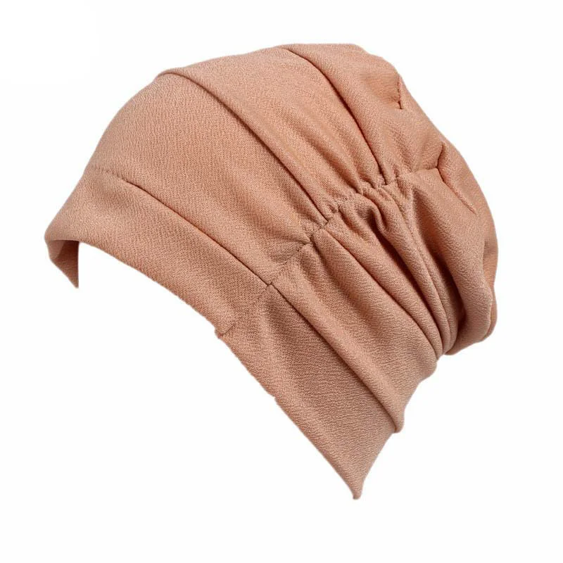 Модель 2017 года женские модные шапки повседневные мусульманские с оборками