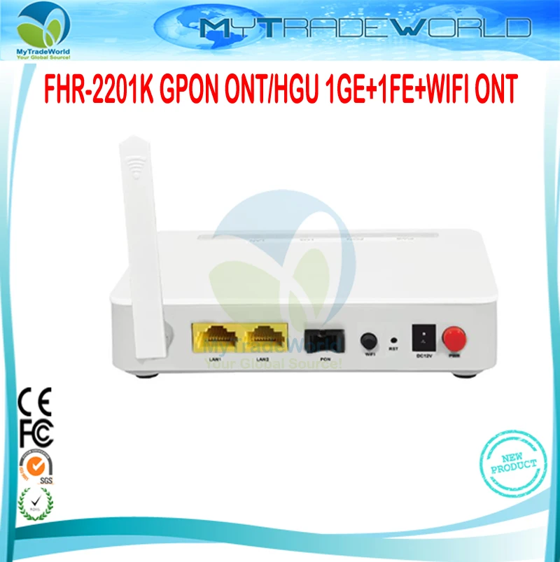 FHR-2201K GPON ONT/HGU 1GE + 1FE WIFI ONT Tx 1310nm Rx 1490nm IEEE802.11b/g/n 300 Мбит/с Встроенная антенна |