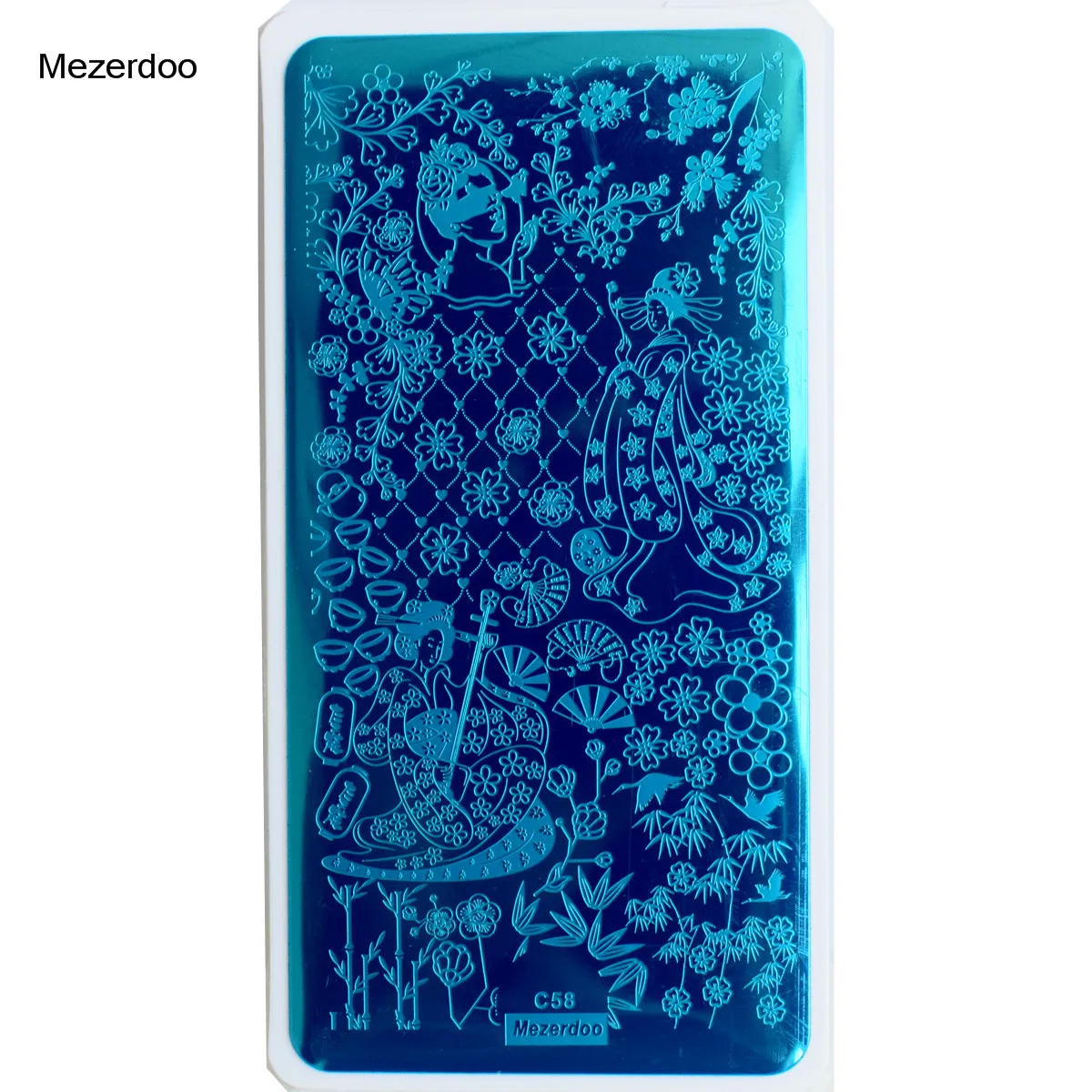 Дизайн ногтей штамповка изображения пластины японский стиль из нержавеющей