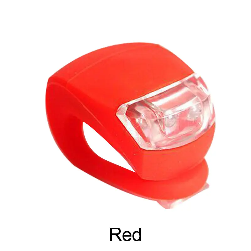 Red 1 × фонари велосипедные светодиодные силиконовые горный велосипед передние задние фонари Набор Push освещение для велосипеда зажим аксессуары для велосипеда - Цвет: Red