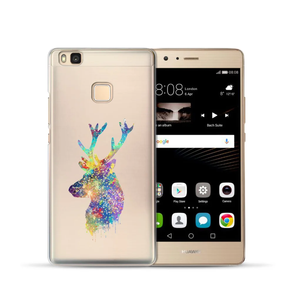 Для Coque Huawei p9 случае Книги по искусству животных Мягкие TPU чехол для Fundas Новые