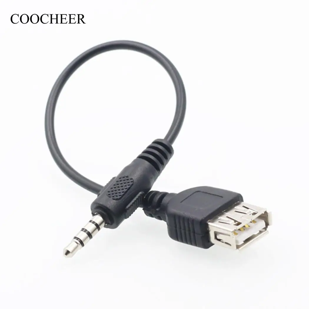 Кабель USB/разъем USB для автомобиля Мужской OTG адаптер аудио Женский 3 5 мм 2 0