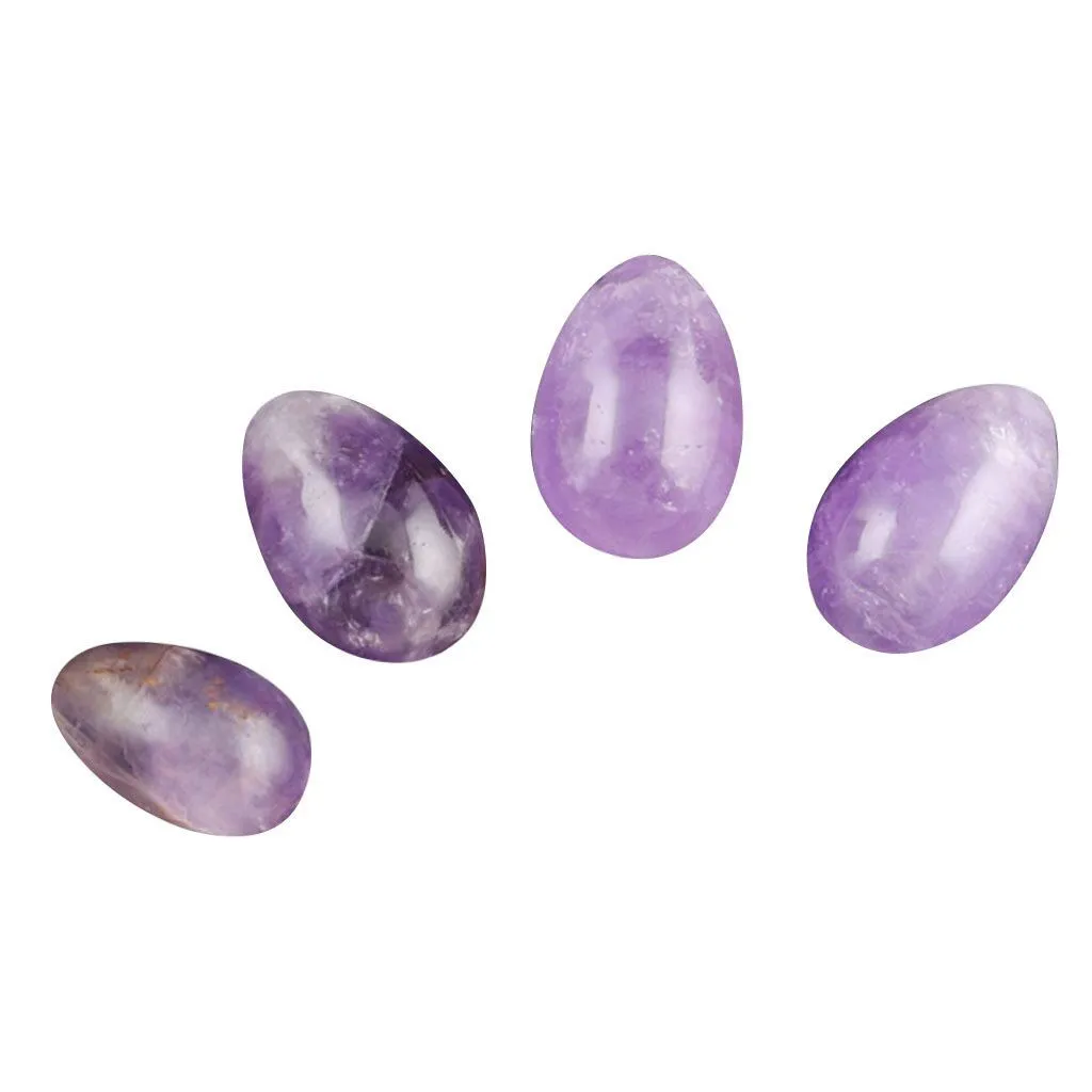 Натуральный Овальный в форме яйца Фиолетовый Кристалл домашний Декор Элегантный