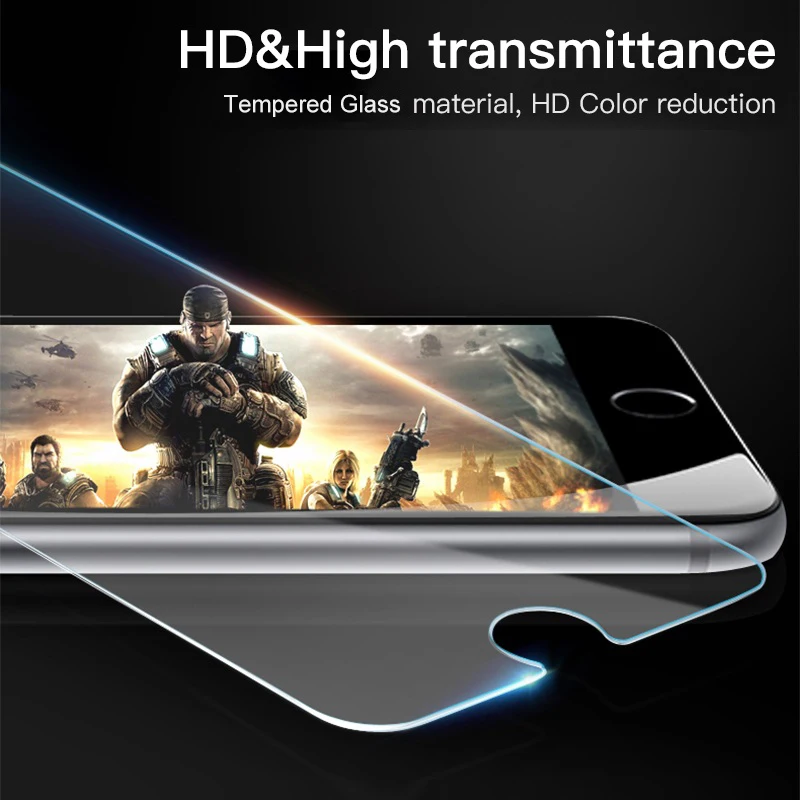 Защита экрана закаленное стекло для iPhone 5 5S 6 6S 7 8 Plus X XR XS 11 Pro Max защитный чехол