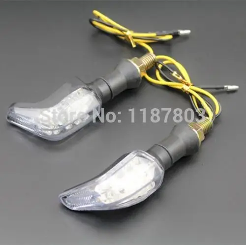 Черный светодиодный светильник сигнала поворота двойной спортивный Байк для Honda