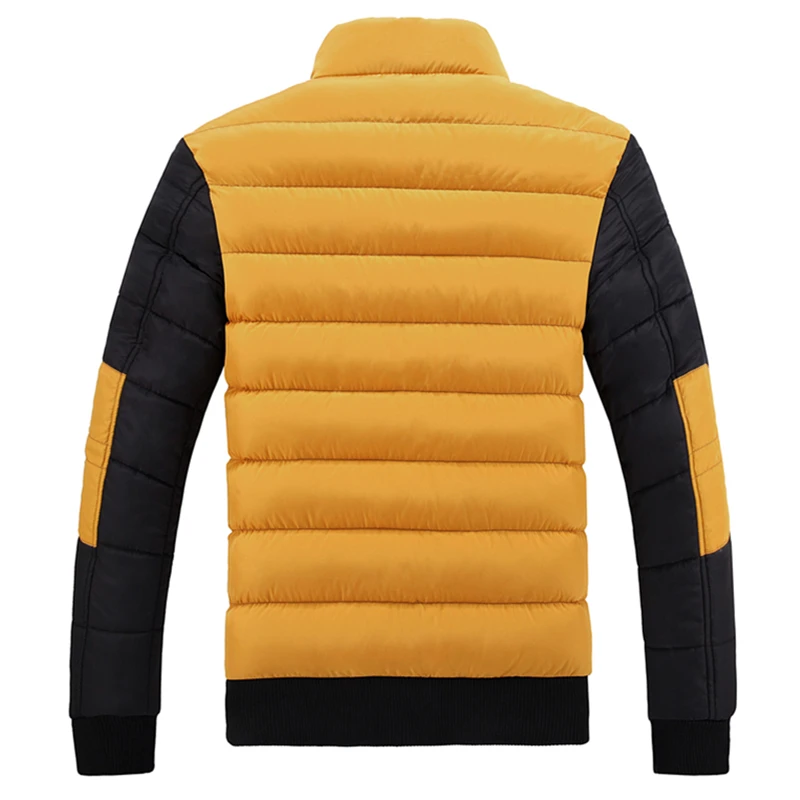 New 2018 Brand Winter Jacket Men Thick Warm Down Mens Outerwear Zippers Parka Solid Puffer Coat 8809# | Мужская одежда