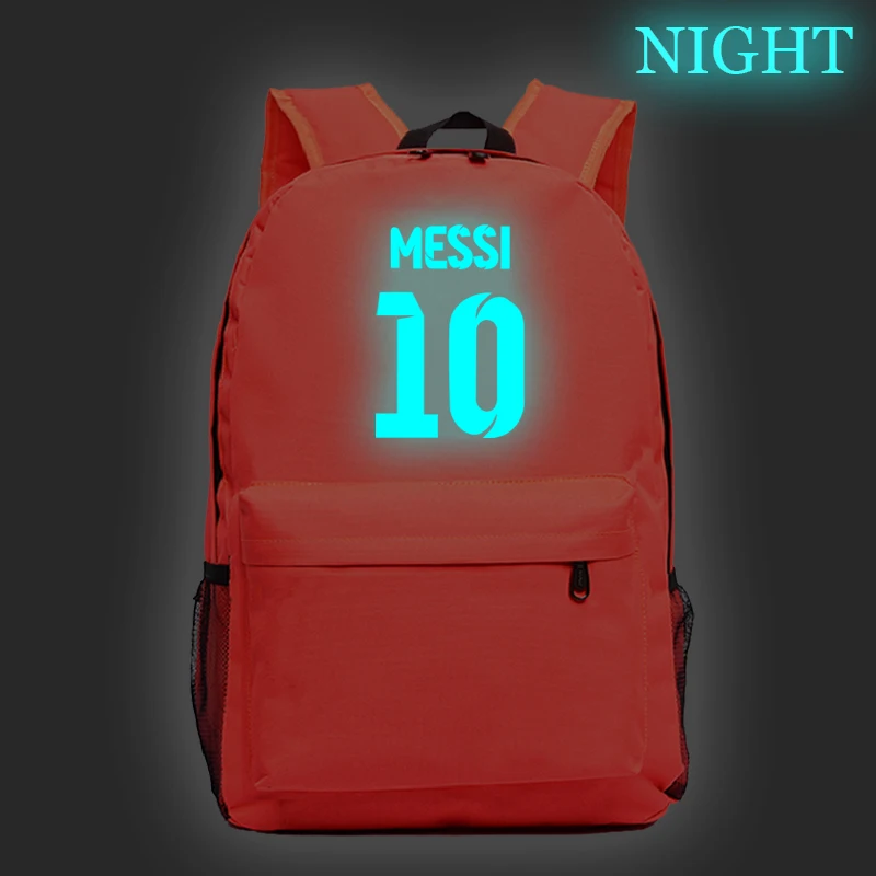 

High quality Messi Luminous Bags Students Boys Girls Backpack fashion new pattern Backpack teens Daily Backpack