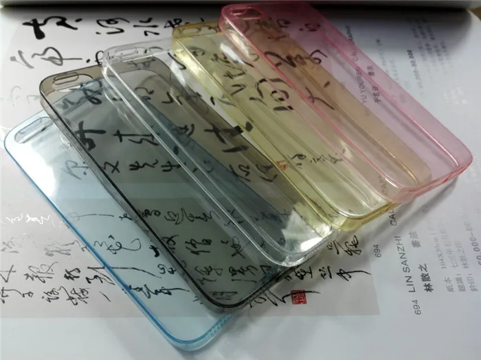 Ультра Тонкий Прозрачный Природа Тпу Для iPhone 5 5s 6 S PLUS ЦВЕТ Ясности TPU Мягкая